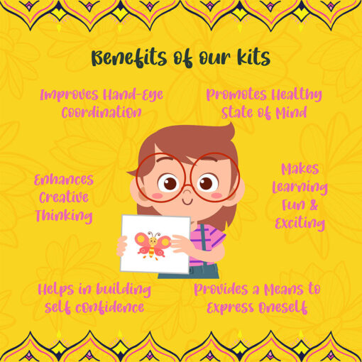 Kalakaram Pichwai Art on a Plate DIY Activity Box Painting kit - Image 4