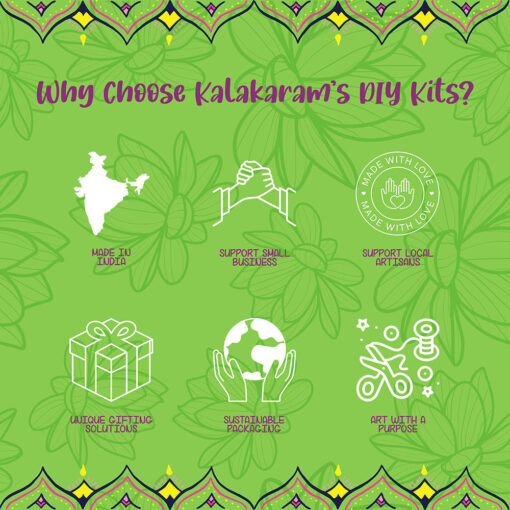 Kalakaram Pichwai Art on a Plate DIY Activity Box Painting kit - Image 7