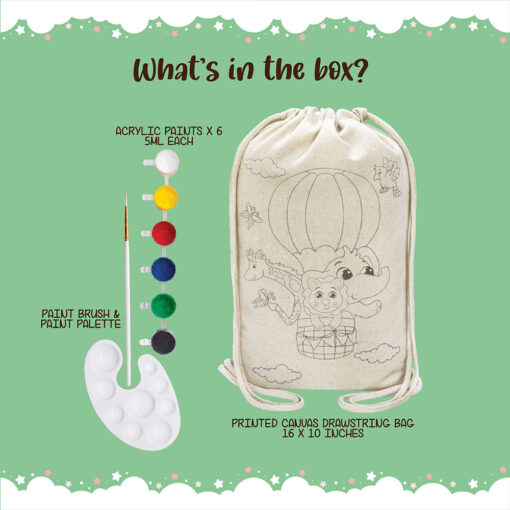 Kalakaram Paint Your Own Drawstring Bag - Image 2