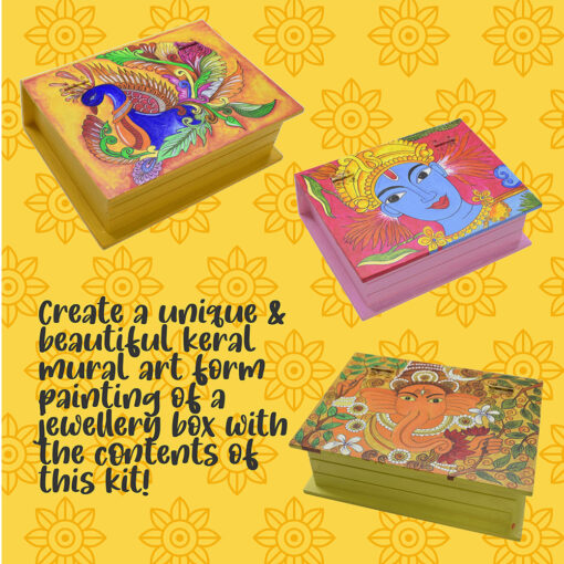 Kalakaram Kerala Mural Jewellery Box DIY Activity Box - Image 3