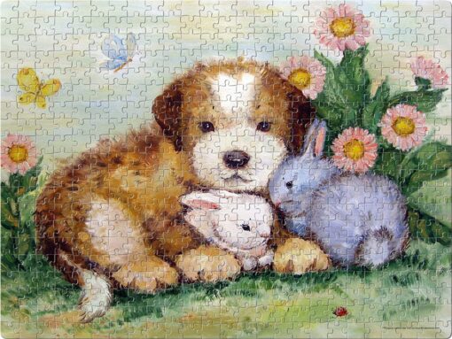 Frank Puppy and Rabbits Puzzle 500 Pcs 33923 - Image 2