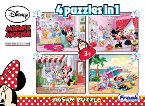 Frank Minnie Mouse 4 in 1 Puzzle