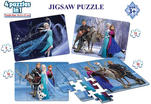 Frank Frozen 4 in 1 Puzzle - Image 3