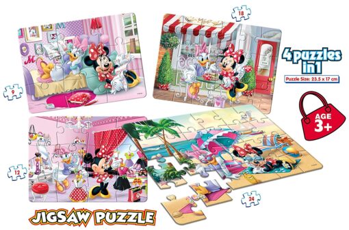 Frank Minnie Mouse 4 in 1 Puzzle - Image 3