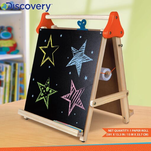 Discovery Kids Wooden 3 in 1 Tabletop Easel - Image 6