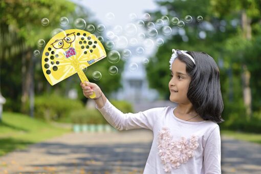 Bubble Magic Fan Bubs Lime - Bubble Solution with Hand Fan for Kids - Multicolors - Image 4