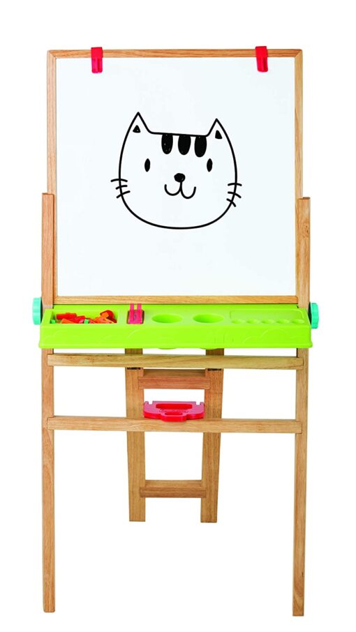 Giggles My First Easel for Kids -  4 in 1 Double Sided Wooden Easel Board, Multicolor with Alphabet and Numbers Age 3 and Above - Image 3
