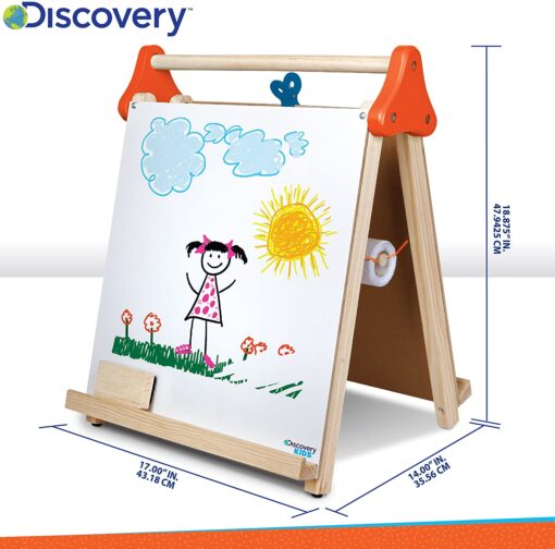 Discovery Kids Wooden 3 in 1 Tabletop Easel - Image 7