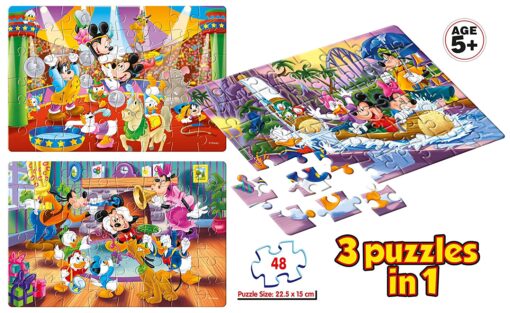 Frank Mickey Mouse 3 in 1 Puzzle (48pcs) - Image 3
