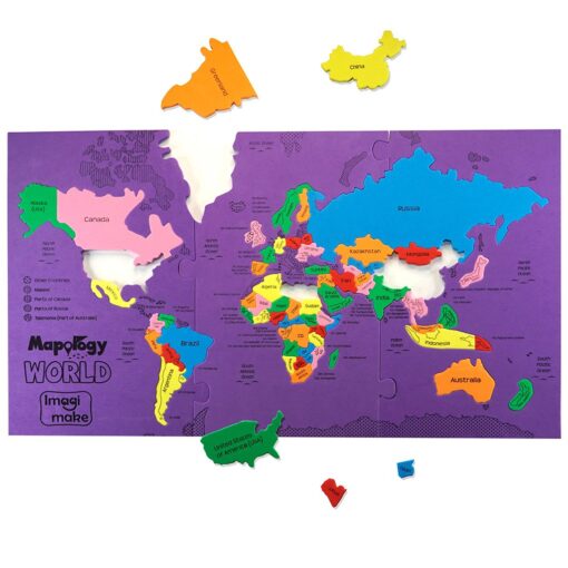 Imagimake Mapology World Educational Puzzle Game - Image 2