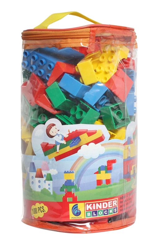 Peacock Kinder Blocks PVC Bag-100 Piece