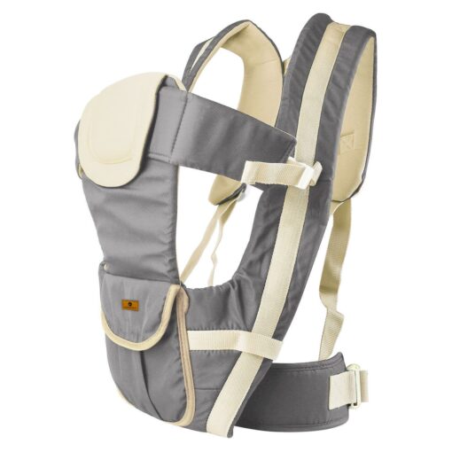 StarAndDaisy Multipurpose Strong Baby Carrier with Upgraded Breathable Air Fabric & Ergonomic Design Cushion Padding for Baby Comfort - Grey - Image 3