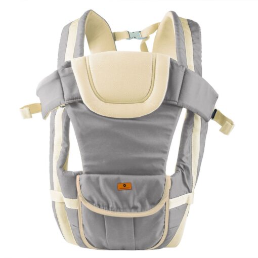 StarAndDaisy Multipurpose Strong Baby Carrier with Upgraded Breathable Air Fabric & Ergonomic Design Cushion Padding for Baby Comfort - Grey - Image 4