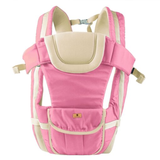 StarAndDaisy Multipurpose Strong Baby Carrier with Upgraded Breathable Air Fabric & Ergonomic Design Cushion Padding for Baby Comfort - Pink - Image 4
