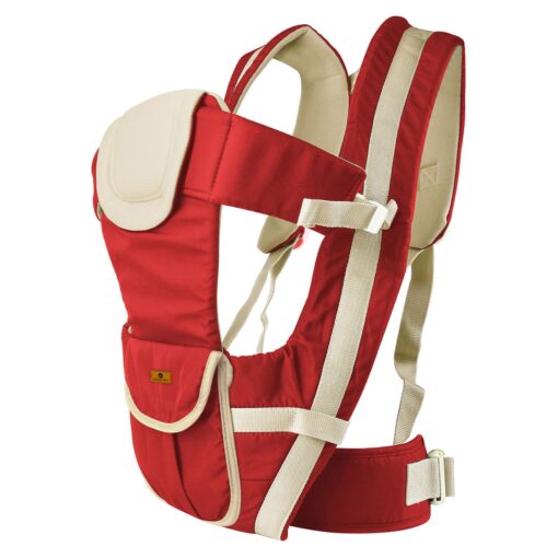 StarAndDaisy Multipurpose Strong Baby Carrier with Upgraded Breathable Air Fabric & Ergonomic Design Cushion Padding for Baby Comfort - Red - Image 3