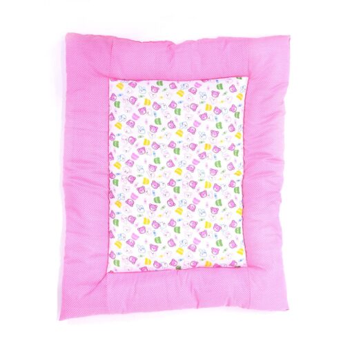 StarAndDaiy Sweet sleep bedding set for baby with 2 bolsters pillows and 1 Neck pillow, Large Soft mattress (Pink) - Image 3