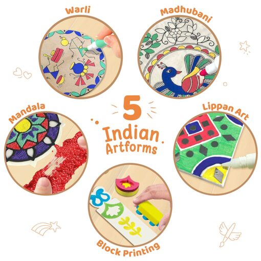 Imagimake Indian Art Forms - DIY Craft Kit For Kids 8 Years+ - Image 5