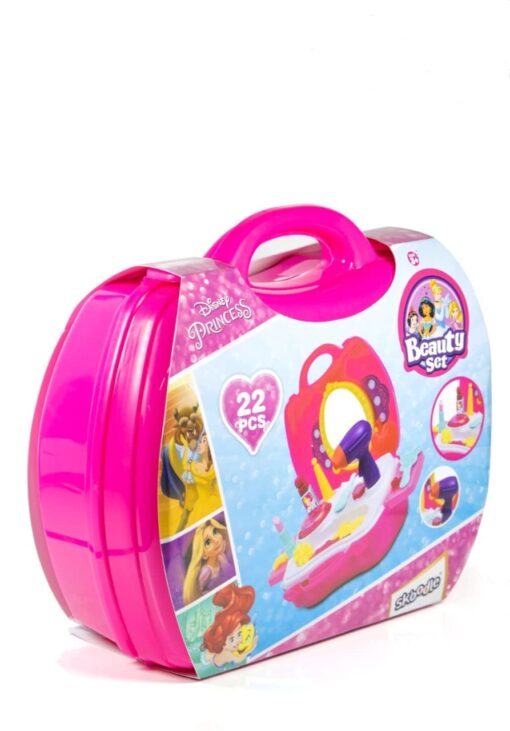 Princess Beauty Set for Girls - Disney Color Beauty Sets in Plastic Case with Makeup Accessories for Gils Kids Age 3 and Above (22 Pieces) - Image 3