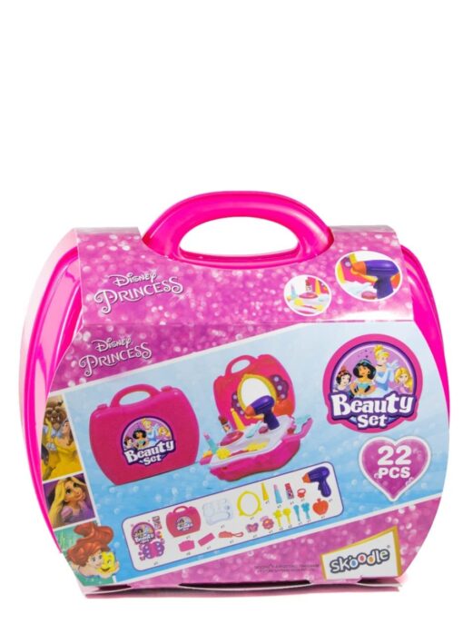 Princess Beauty Set for Girls - Disney Color Beauty Sets in Plastic Case with Makeup Accessories for Gils Kids Age 3 and Above (22 Pieces) - Image 4