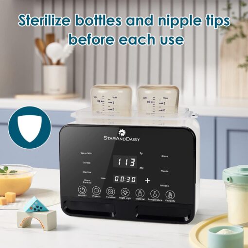 9-in-1 Baby Feeding Bottle Warmer and Sterilizer - Electric Baby Food, Water and Milk Heater - StarAndDaisy - Image 4