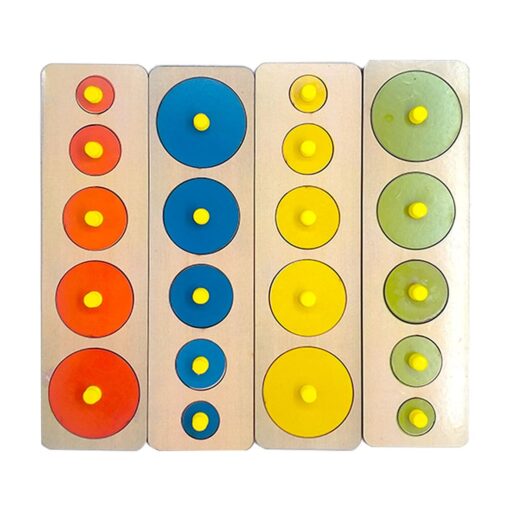 Circle Shape Seriation Board for Kids - 9*3 inch of each board set of 4 - Image 2