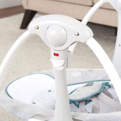 Automatic Rocker Swing for Baby 2-In-1 Compact Portable Baby Swing Rocker Electric Rocking Chair with Detachable Toy & Nature Music - Ingenuity