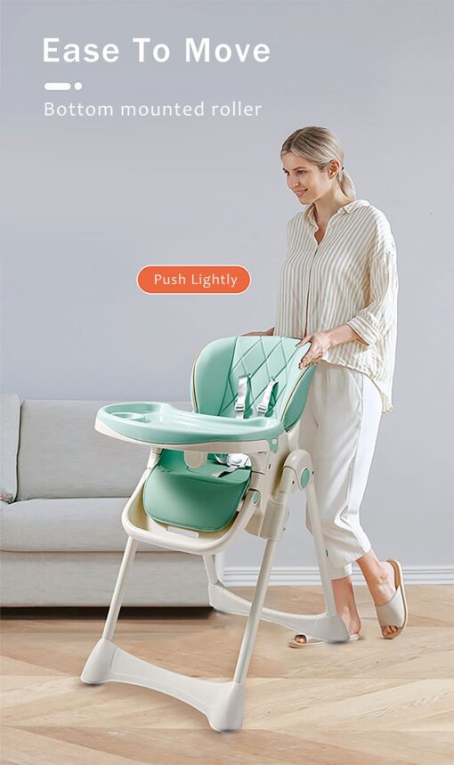 StarAndDaisy Let's Eat Multifunction Baby High Chair, Foldable Feeding Chair, Strong Dining Chair For Baby With Height Adjustment For 6 months to 4 years old (Blue) - Image 7