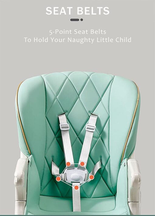 StarAndDaisy Let's Eat Multifunction Baby High Chair, Foldable Feeding Chair, Strong Dining Chair For Baby With Height Adjustment For 6 months to 4 years old (Blue) - Image 8
