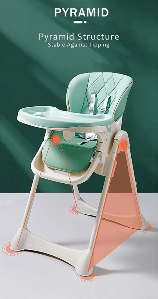StarAndDaisy Let's Eat Multifunction Baby High Chair, Foldable Feeding Chair, Strong Dining Chair For Baby With Height Adjustment For 6 months to 4 years old (Blue) - Image 22