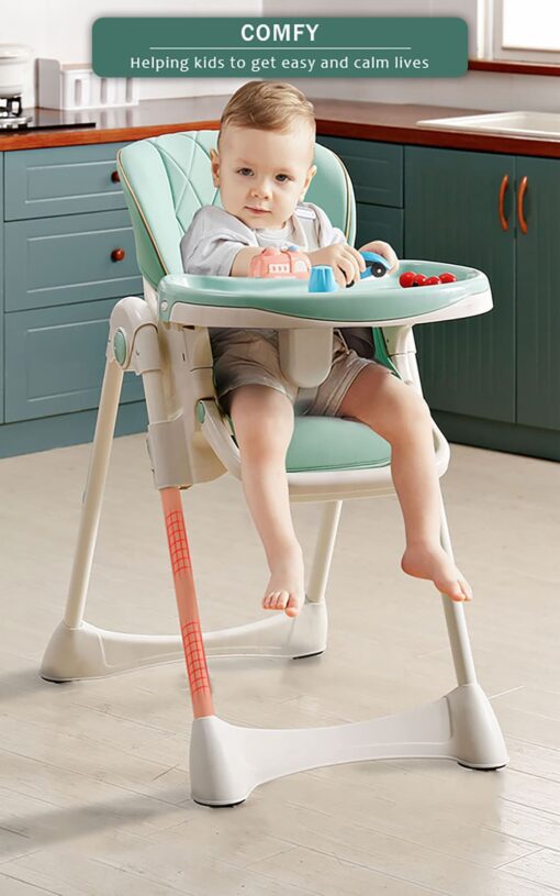 StarAndDaisy Let's Eat Multifunction Baby High Chair, Foldable Feeding Chair, Strong Dining Chair For Baby With Height Adjustment For 6 months to 4 years old (Blue) - Image 15