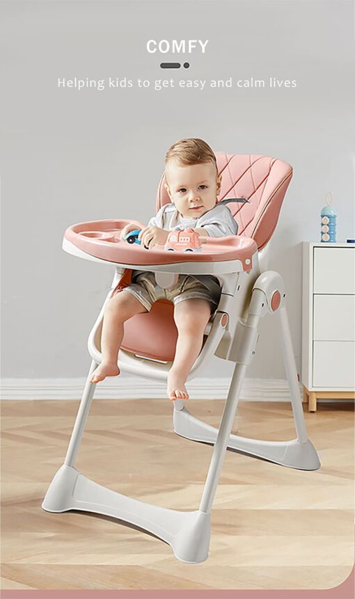 StarAndDaisy Let's Eat Multifunction Baby High Chair, Foldable Feeding Chair, Strong Dining Chair For Baby With Height Adjustment For 6 months to 4 years old (Blue) - Image 17