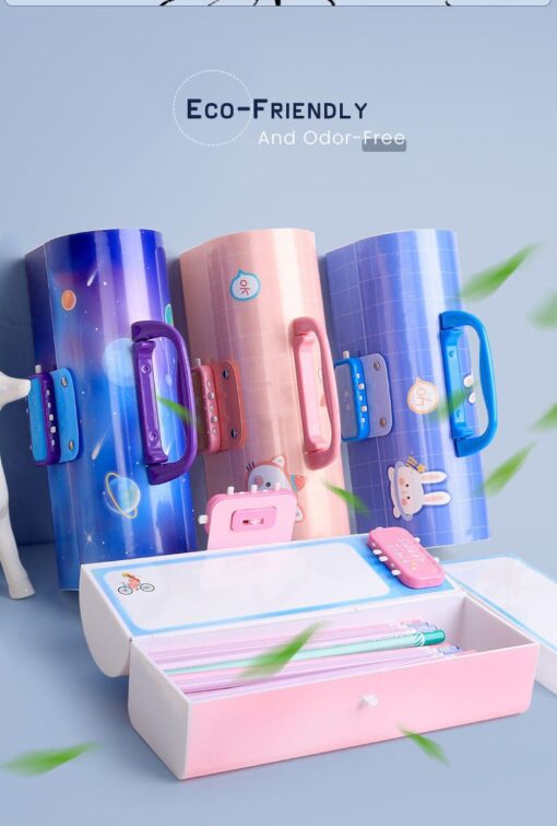 School Kids Pencil Box Stationary Set with Different compartments for Storage of Kids Essentials (Treasure Box Multicolor) - Image 12