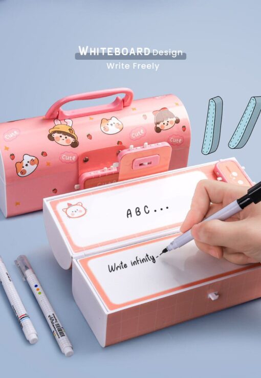 School Kids Pencil Box Stationary Set with Different compartments for Storage of Kids Essentials (Treasure Box Multicolor) - Image 6