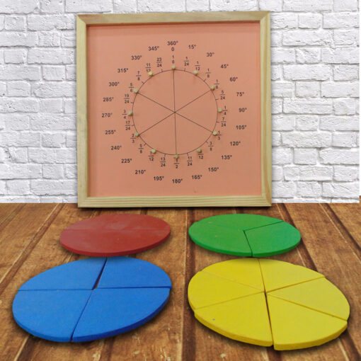 Wooden Fraction and Shape Learning Educational Toy