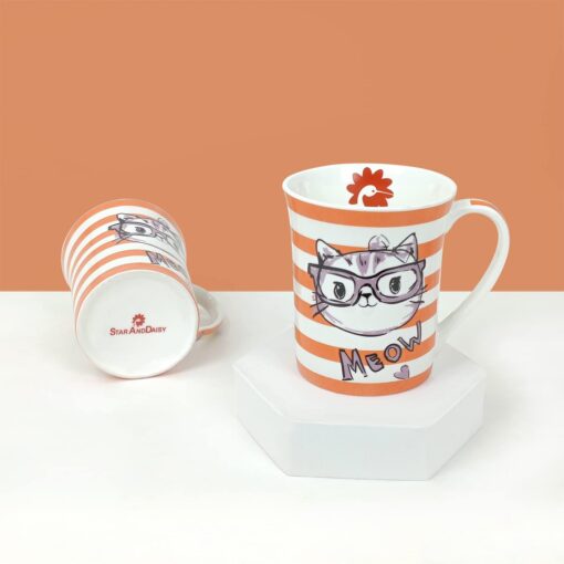 StarAndDaisy Coffee Mug Set of 2 | Dishwasher & Microwave Safe | Ceramic Bone China Cup to Gift to Best Friend | Ceramic Tea Coffee Milk Cups. (SND-MM-03) - Image 2