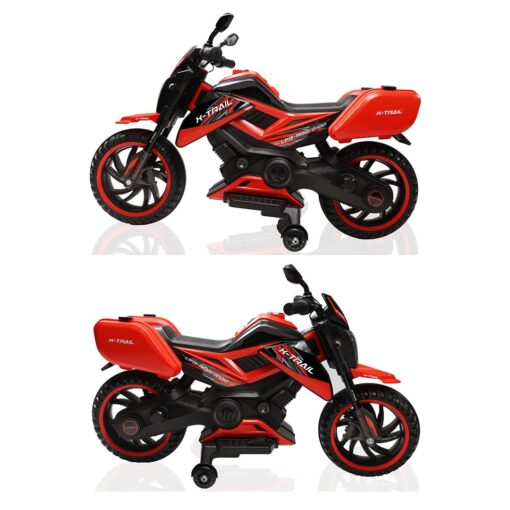 X-Trail Sports Electric Motor Bike 12v Rechargeable Battery Operated Motorcycle Ride on Bike-Ride on Kids- Kids to Drive Toy Bike Suitable for for Boys, Girls Age for 3-7 Years (Red | LFB-BDQ8100) - Image 3