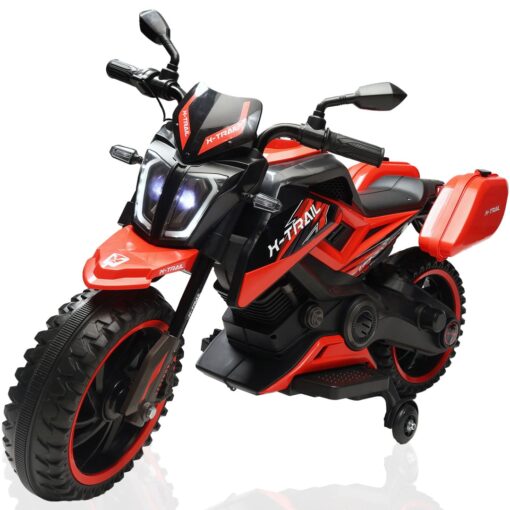 X-Trail Sports Electric Motor Bike 12v Rechargeable Battery Operated Motorcycle Ride on Bike-Ride on Kids- Kids to Drive Toy Bike Suitable for for Boys, Girls Age for 3-7 Years (Red | LFB-BDQ8100) - Image 4