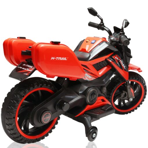 X-Trail Sports Electric Motor Bike 12v Rechargeable Battery Operated Motorcycle Ride on Bike-Ride on Kids- Kids to Drive Toy Bike Suitable for for Boys, Girls Age for 3-7 Years (Red | LFB-BDQ8100) - Image 6