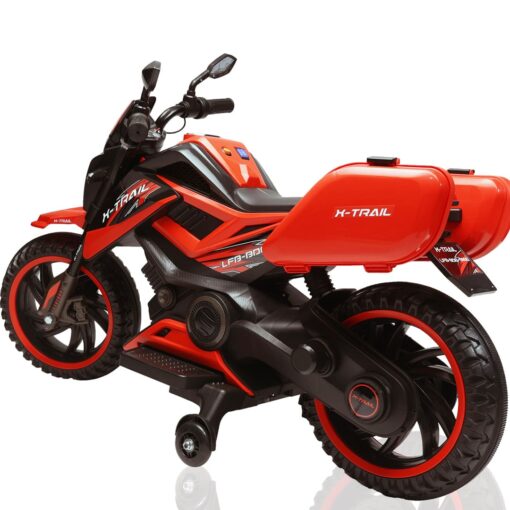 X-Trail Sports Electric Motor Bike 12v Rechargeable Battery Operated Motorcycle Ride on Bike-Ride on Kids- Kids to Drive Toy Bike Suitable for for Boys, Girls Age for 3-7 Years (Red | LFB-BDQ8100) - Image 7