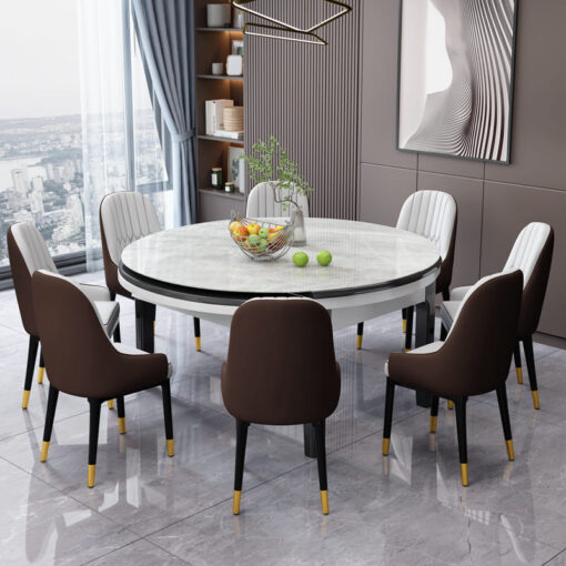 SND Homes Chair for Dining Room, Dining Room Table, Modern Dining Chair with Arms, Washable Pu Cushion Seat Back for Living Room, Upholstered Armchair Bedroom Kitchen Waiting Room (Orange & Brown) - Image 5