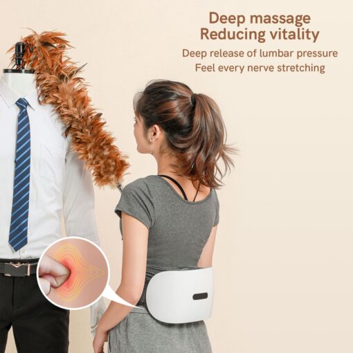 Electric Abdominal Machine kneading instrument Hot compress warms the abdomen waist flat tummy abdominal massager belt - Image 12