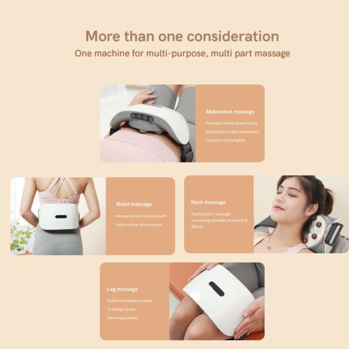 Electric Abdominal Machine kneading instrument Hot compress warms the abdomen waist flat tummy abdominal massager belt - Image 14