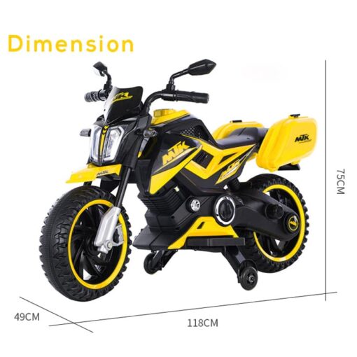 Moto Sports Electric X-Trail Bike 12v Rechargeable Battery Operated Motorcycle Ride on Bike-Ride on Kids- Kids to Drive Toy Bike Suitable for for Boys, Girls Age for 3-7 Years (Yellow | LFB-BDQ8100) - Image 8