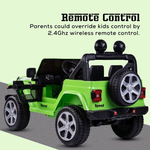 Rechargeable Battery Operated Electric Kids Car Jeep | Ride-on Baby Car with Light, USB, Music| Electric Battery Big Car | Battery Operated Car for Kids to Drive 1 to 6 Years (Green | LFC-FT938) - Image 5