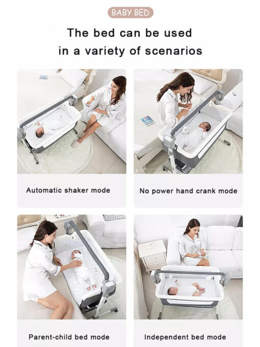 [Refurbished] StarAndDaisy Automatic Baby Cradle Swing Cot with Remote Control, Bluetooth and Music (Brown | EC01) - Image 15