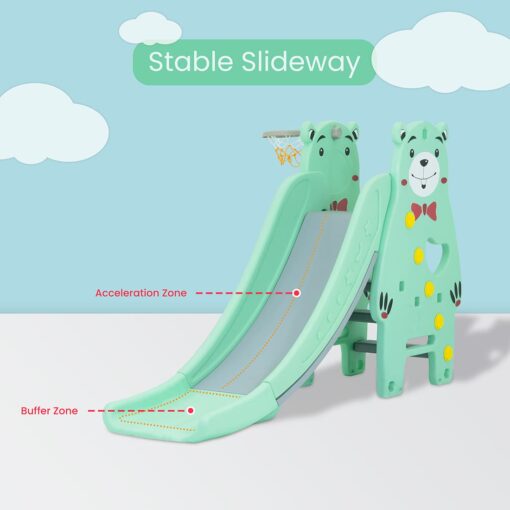 StarAndDaisy 3 in 1 Swing & Slider Combo for Kids, Includes Smooth Slide, Sturdy Swing, Basketball Hoop - Image 3