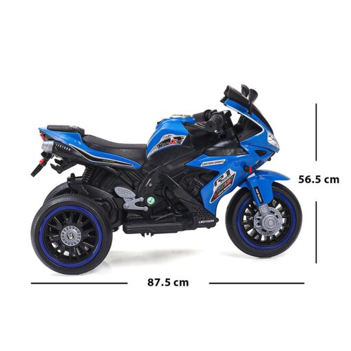 Children 3 Wheels Cool Lights Battery Operated Racing Drive Ride On Motor Bike Car Electric Motorcycle For Kids (Blue | LFB-R13M) - Image 7