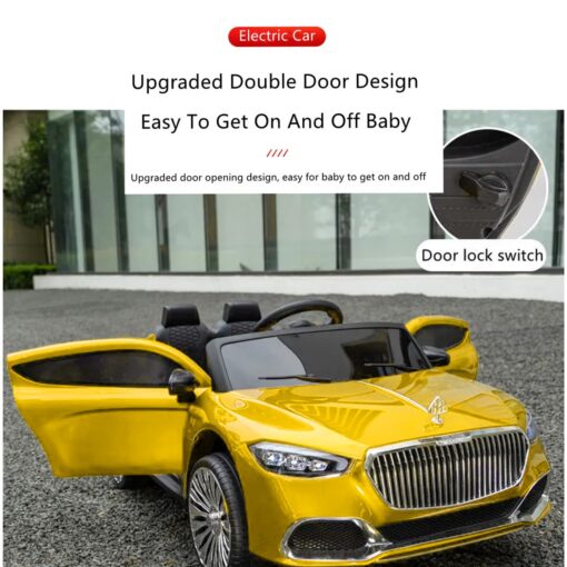 Ride-On Car For Kids With Parental Control | Classic Lights And Sound Effects (Yellow | LFC-1366RR) - Image 8