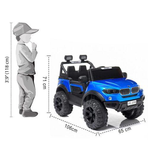 StarAndDaisy Kids SUV Jeep with Bluetooth & Music - Rechargeable Electric Battery Operated Jeep for Kids - Blue, LFC-J21B-P - Image 2