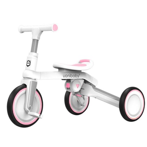 5 in 1 Tricycle for Kids with Parent Handle &  Convertible Feature Luxury Design - Uonibaby, Pink White - Image 2